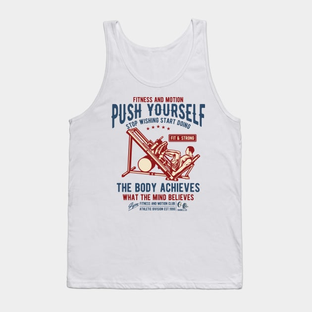 Fitness and Motion Tank Top by lionkingdesign